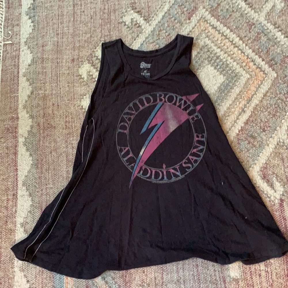 Free People David Bowie Aladdin Sane swing Cotton tank